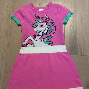 Nickelodeon Pink Unicorn Sweater Dress for Girls Size XS (4-5) Y2K ~ Fun!